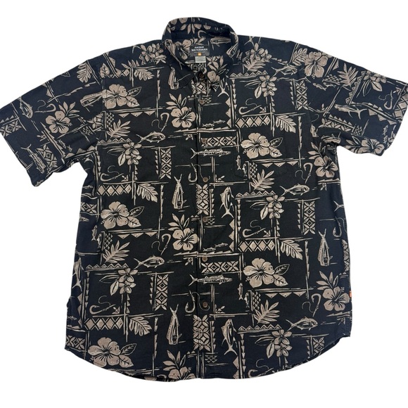Quiksilver floral  Button Down Shirt - Picture 1 of 6
